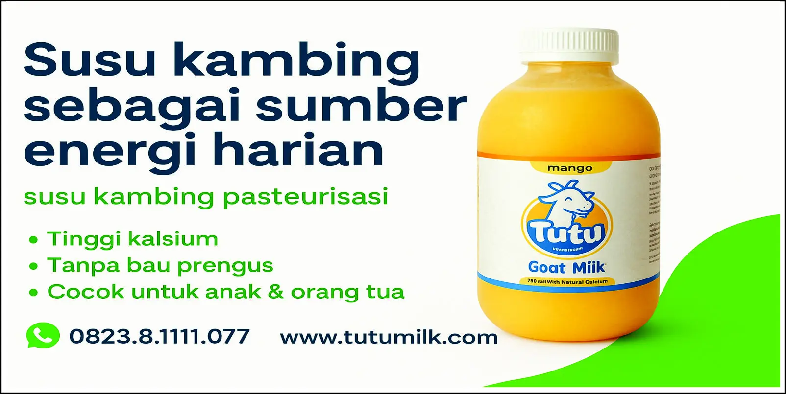 Susu kambing sebagai sumber energi harian