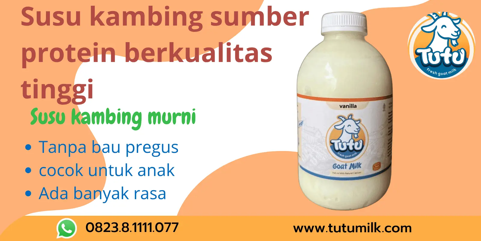 Kalsium alami dari susu kambing segar