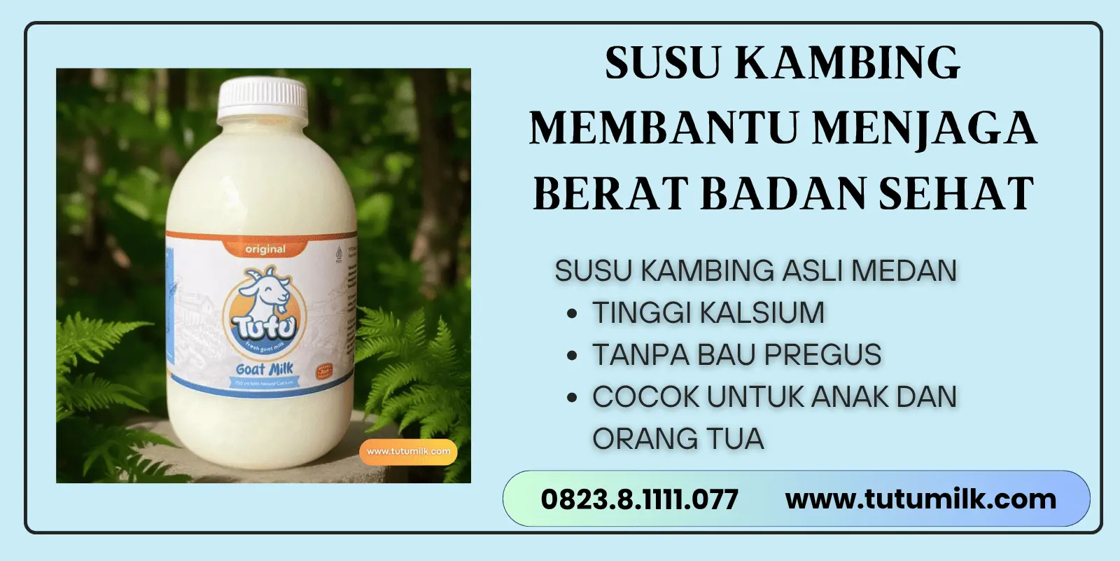 Susu kambing membantu menjaga berat badan sehat
