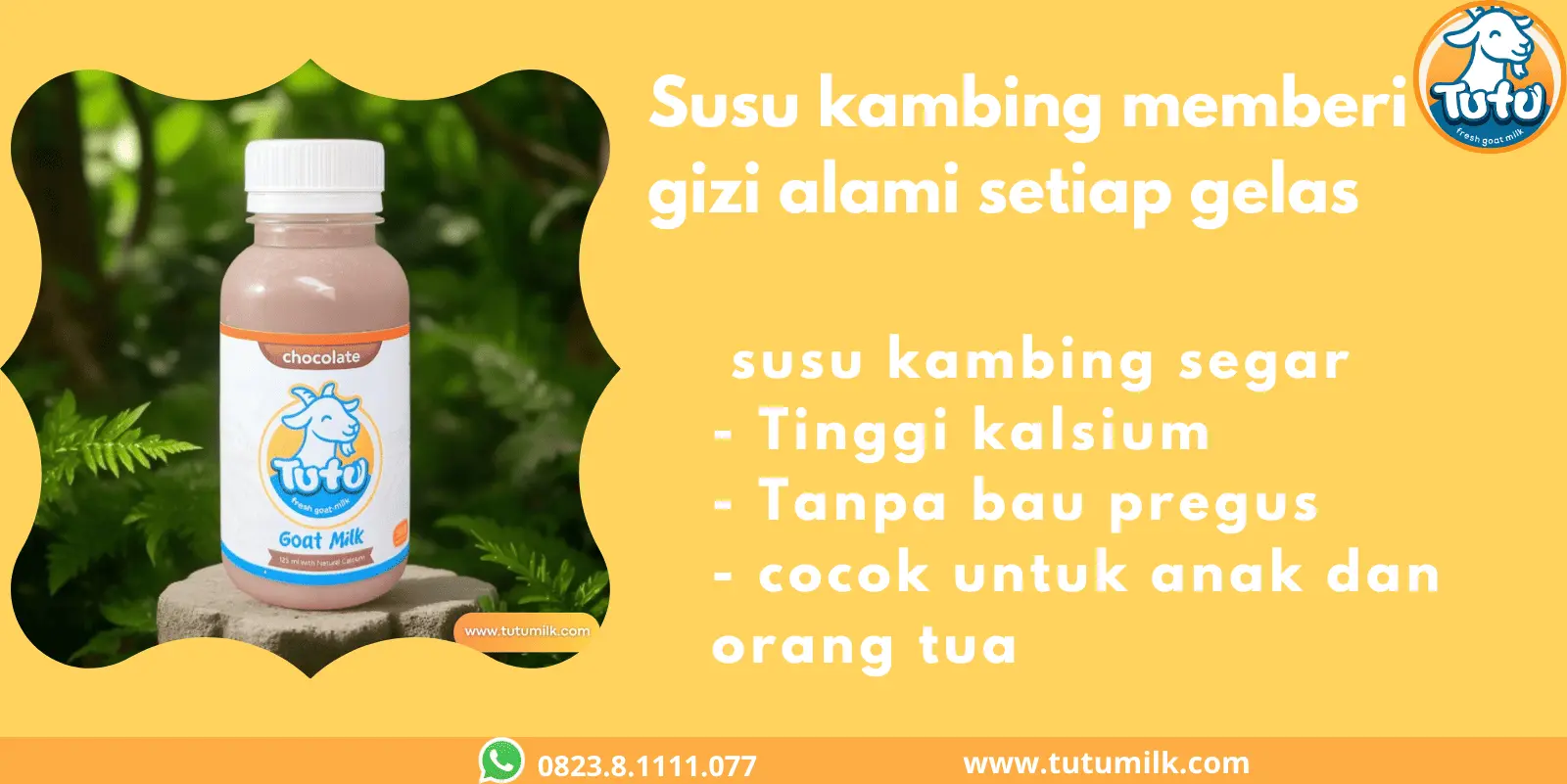 Susu kambing memberi gizi alami setiap gelas