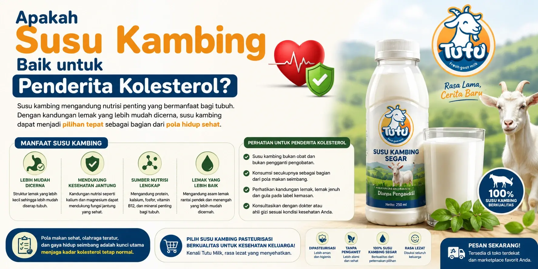 Apakah Susu Kambing Baik untuk Penderita Kolesterol?
