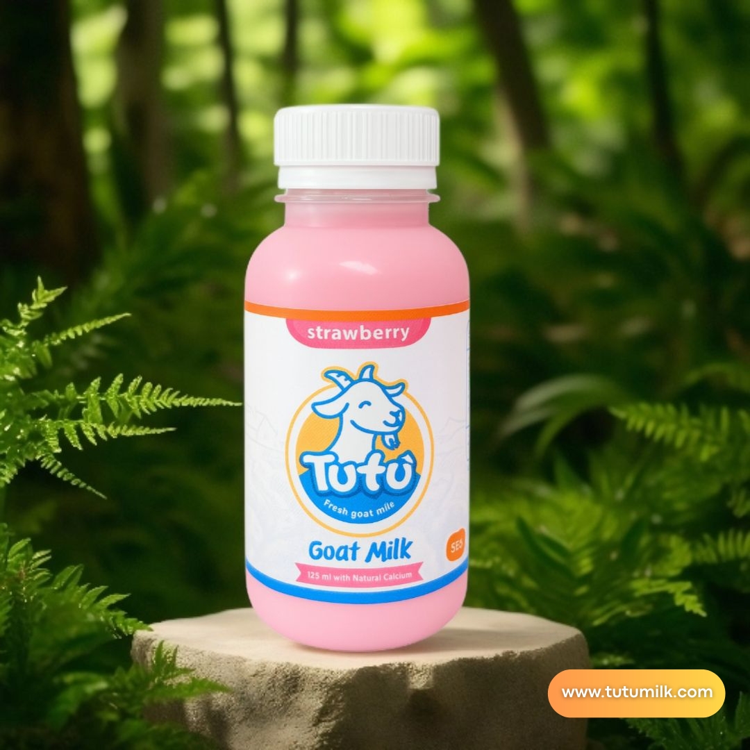 TUTU Susu Kambing Pasteurisasi Strawberry 125ml